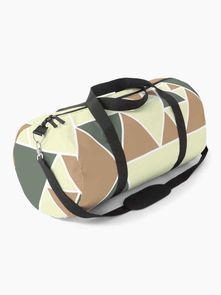 Thumbnail 1 of 3, Duffle Bag, Earthy Triangle Pattern, Modern Design. designed and sold by DieggDesign.