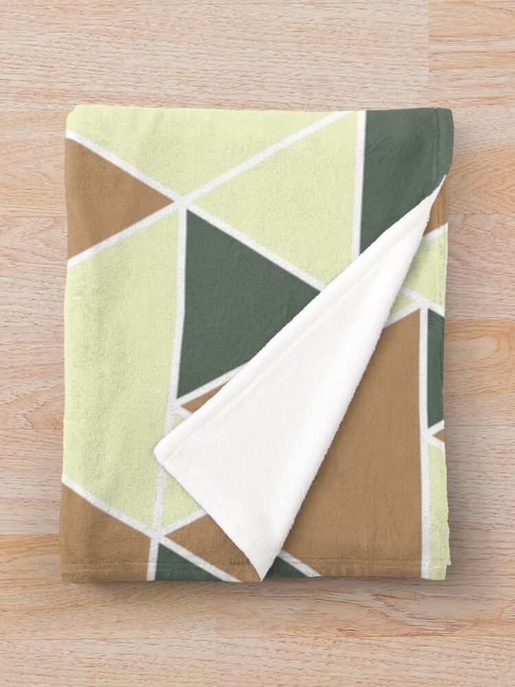 Thumbnail 3 of 6, Throw Blanket, Earthy Triangle Pattern, Modern Design. designed and sold by DieggDesign.
