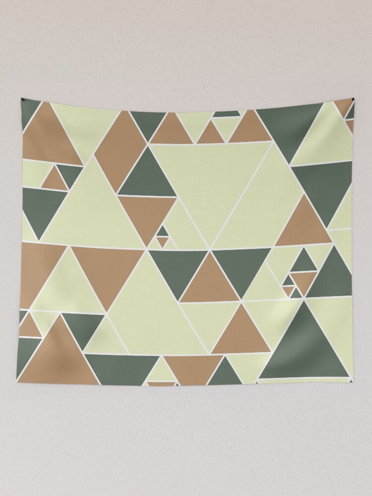Thumbnail 2 of 3, Tapestry, Earthy Triangle Pattern, Modern Design. designed and sold by DieggDesign.