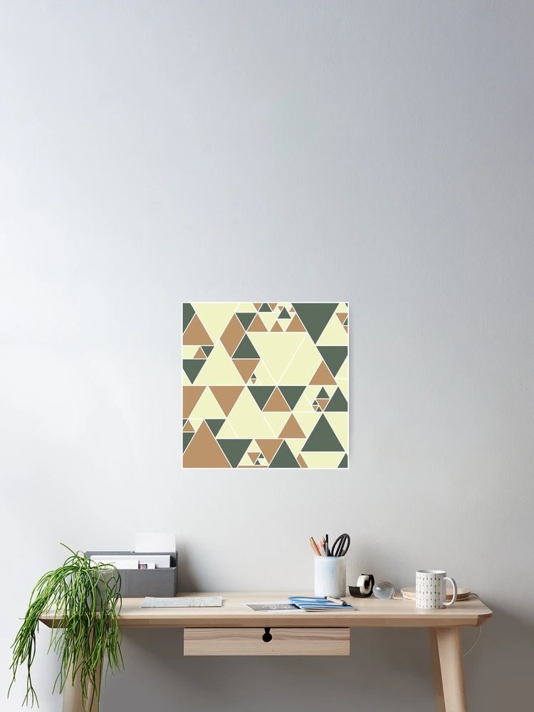 Thumbnail 2 of 3, Poster, Earthy Triangle Pattern, Modern Design. designed and sold by DieggDesign.