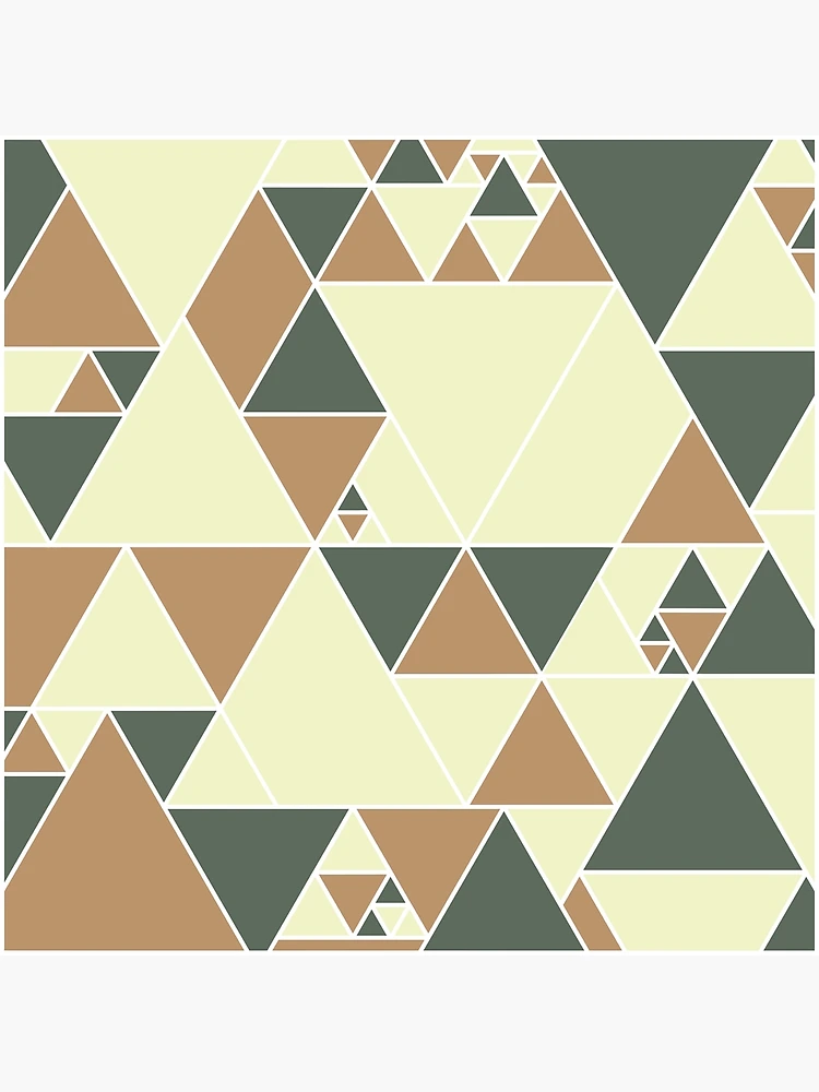 Thumbnail 3 of 3, Poster, Earthy Triangle Pattern, Modern Design. designed and sold by DieggDesign.