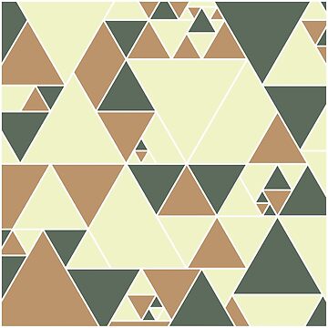 Artwork thumbnail, Earthy Triangle Pattern, Modern Design. by DieggDesign