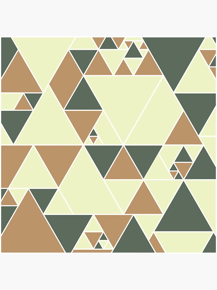 Thumbnail 3 of 3, Magnet, Earthy Triangle Pattern, Modern Design. designed and sold by DieggDesign.