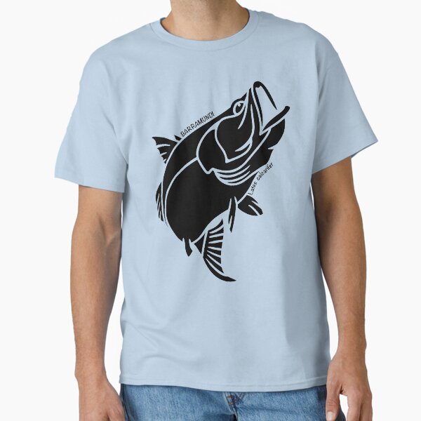 Barramundi Australian Ocean Animal Silhouette with name. Classic T-Shirt