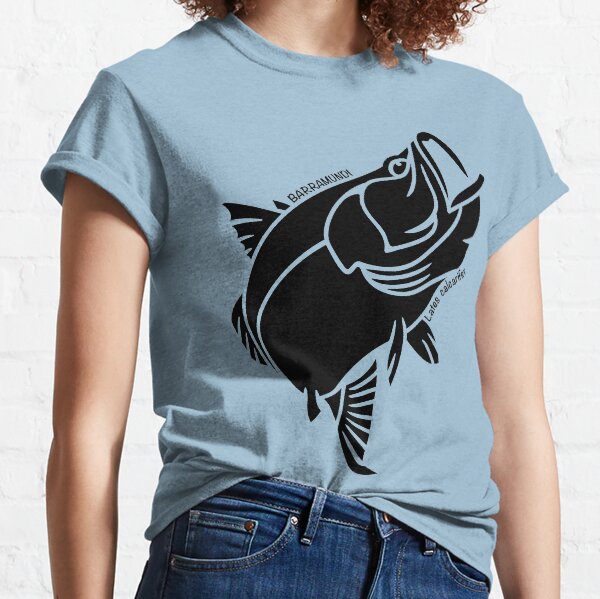 Barramundi Australian Ocean Animal Silhouette with name. Classic T-Shirt
