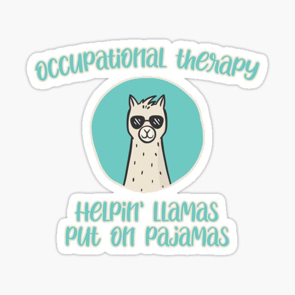 Occupational Therapy Llama - Put on Pajamas Sticker