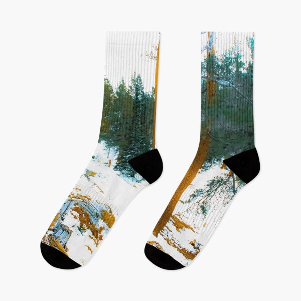 Item preview, green pine tree in winter with snow at Palm Springs Aerial Tramway, California, USA designed and sold by Mrvell.
