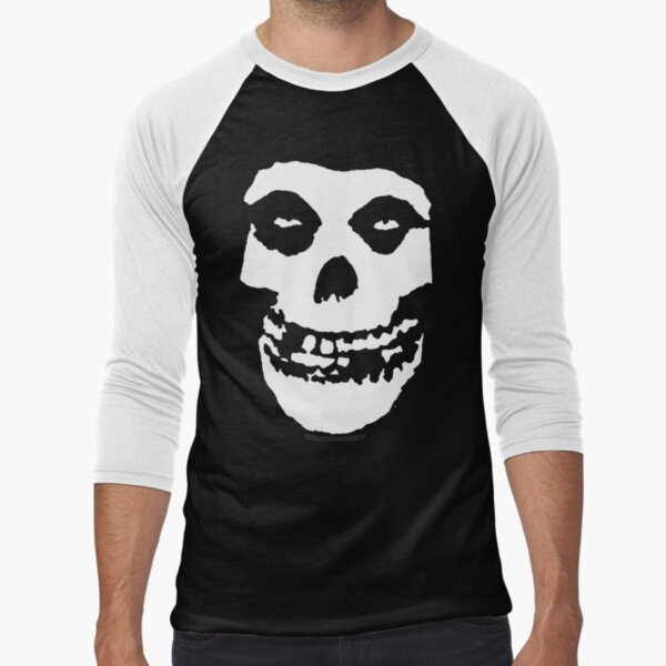 Baseball Face Skeleton Skull Baseball Sleeve Shirt