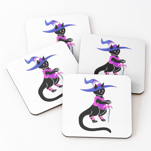 Item preview, Genderfluid Pride Witch Knight Kitty designed and sold by Kitties By Kelci.