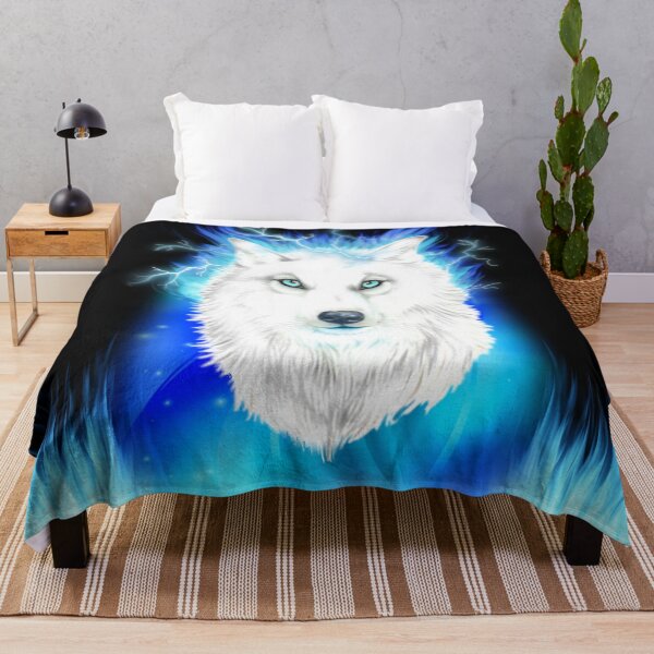 Item preview, White fire and ice Wolf designed and sold by FireGirlinOz.