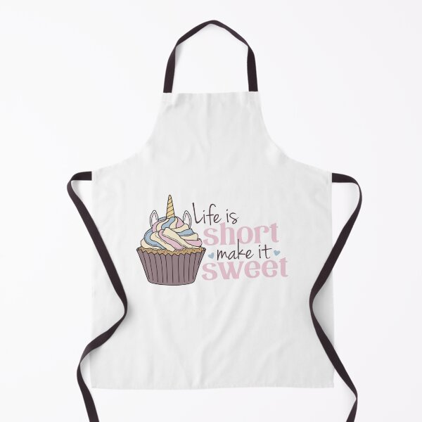 Item preview, Life Is Short Make It Sweet - Rainbow Unicorn Cupcake designed and sold by DesignLabMedia.