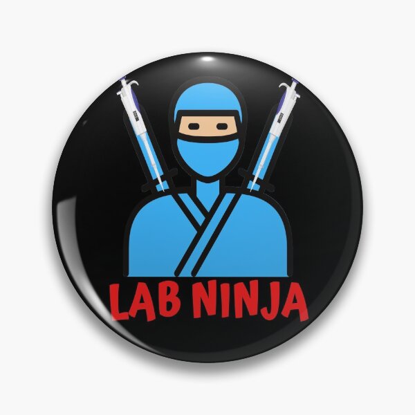 Item preview, LAB NINJA WITH PIPETTES MEDICAL LABORATORY SCIENTIST  designed and sold by Hippiesole.