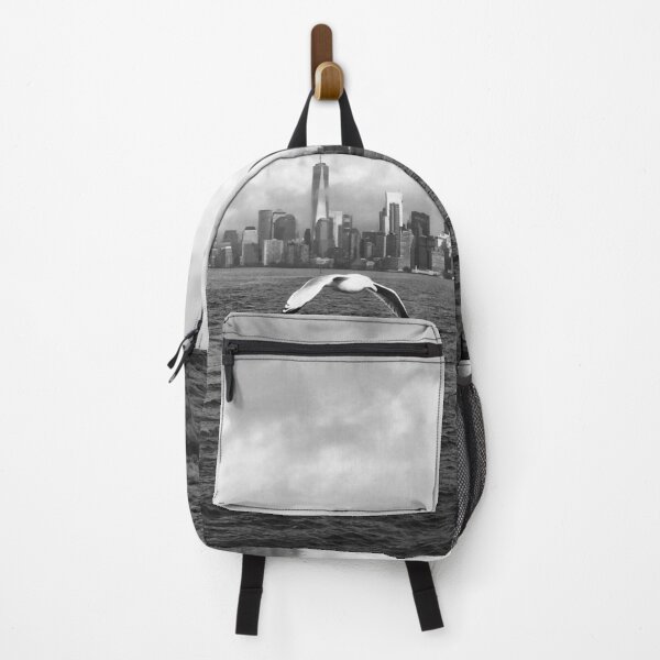 Item preview, Seagull Flying Over the Hudson River - One World Trade Center - New York City - NYC - In Black and White designed and sold by Christina Boiardi.