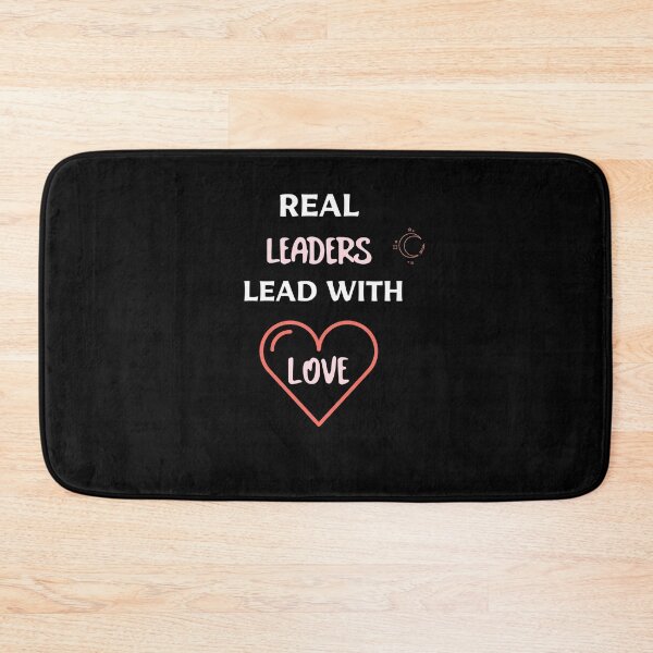 Item preview, real leaders lead with love t-shirt designed and sold by POPLIN ⭐ ⭐ ⭐ ⭐ ⭐.