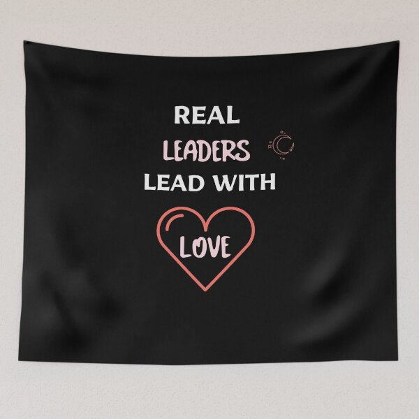 Item preview, real leaders lead with love t-shirt designed and sold by POPLIN ⭐ ⭐ ⭐ ⭐ ⭐.