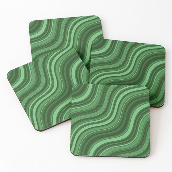 Item preview, SHADES OF GREEN WAVES designed and sold by wildwhimsical.