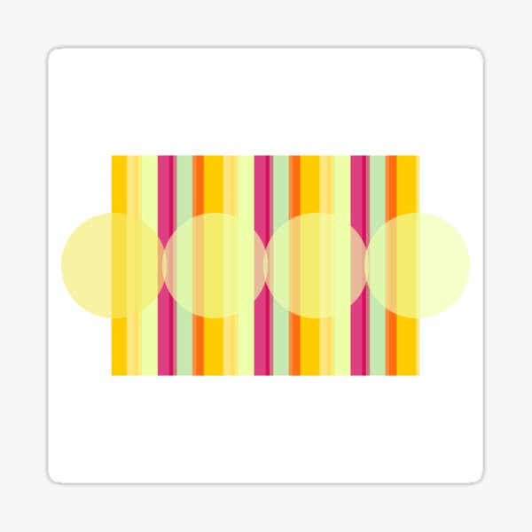 geometrical composition in yellow Sticker