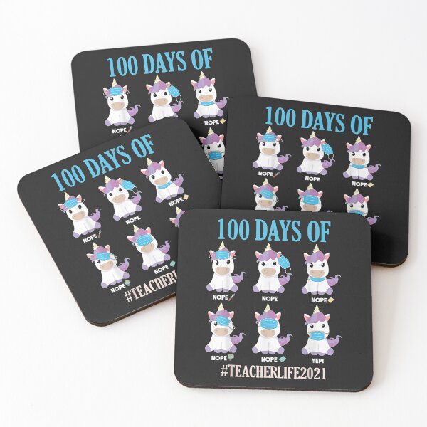 Item preview, 100th Day Of School Teacher Teacherlife 2021 Unicorn Mask T-Shirt designed and sold by Lukifo-Glacier.
