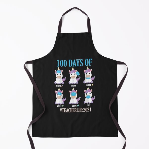 Item preview, 100th Day Of School Teacher Teacherlife 2021 Unicorn Mask T-Shirt designed and sold by Lukifo-Glacier.