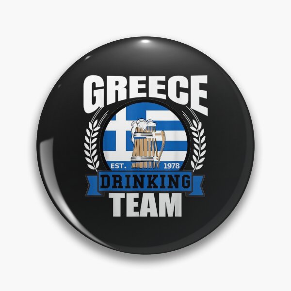 Item preview, Greece Drinking Team Greek Flag Beer Party Grecian Gift T-Shirt designed and sold by Lukifo-Glacier.