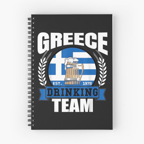 Item preview, Greece Drinking Team Greek Flag Beer Party Grecian Gift T-Shirt designed and sold by Lukifo-Glacier.