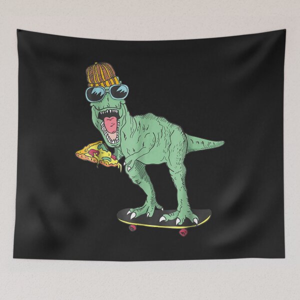 Artikelvorschau, Velociraptor Eating Pizza Tshirt _ Dinosaur Raptor Gift entworfen und verkauft von Lukifo-Glacier.