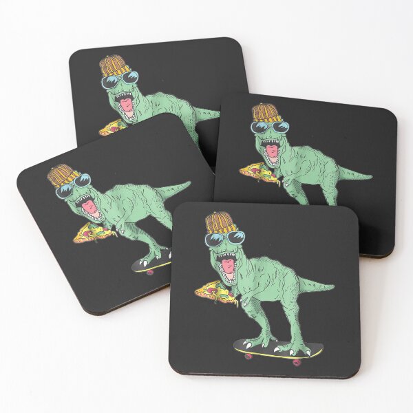 Artikelvorschau, Velociraptor Eating Pizza Tshirt _ Dinosaur Raptor Gift entworfen und verkauft von Lukifo-Glacier.