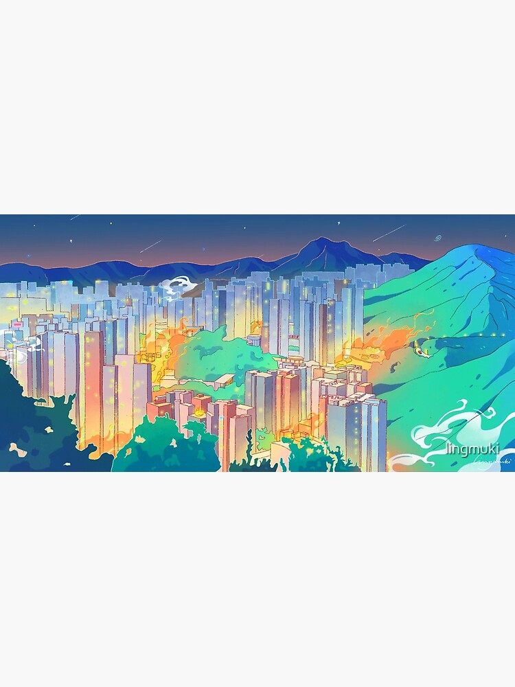 Thumbnail 3 of 3, Poster, Burning city designed and sold by lingmuki.