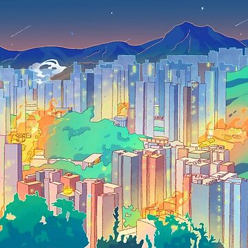 Artwork thumbnail, Burning city by lingmuki