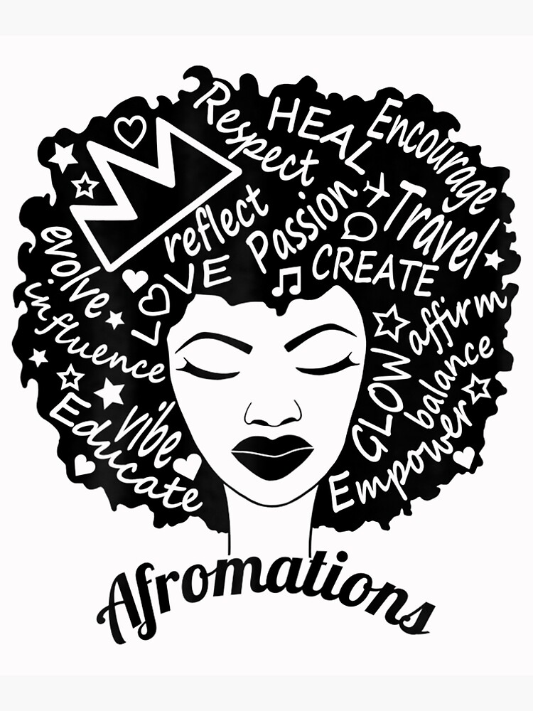 Positive Affirmations for Black Women Illustration par BAM DESIGNS