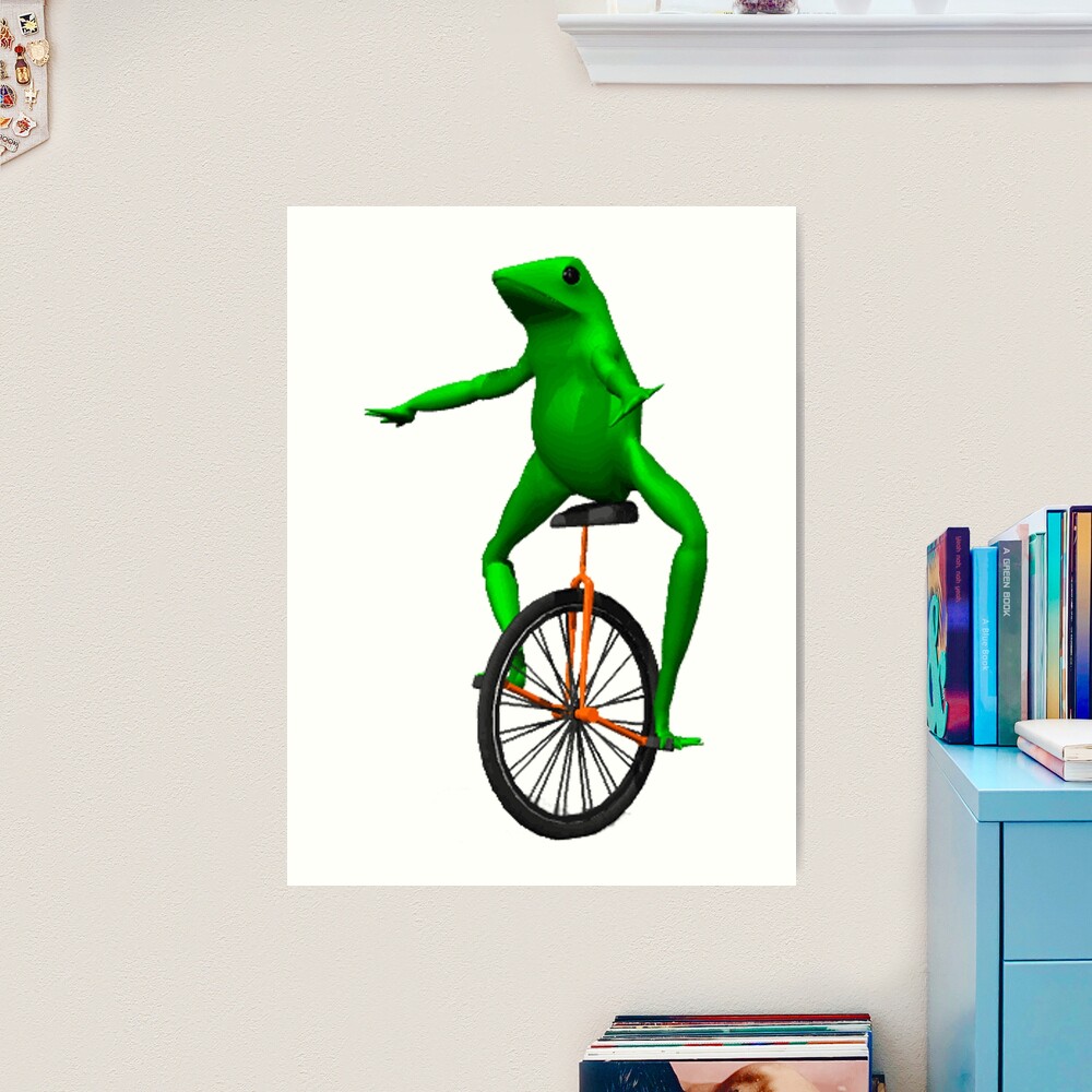dat boi meme / unicycle frog  Art Print for Sale by JoeDaEskimo