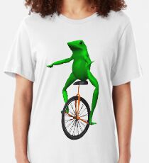dat boi meme / unicycle frog Slim Fit T-Shirt