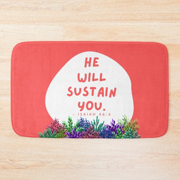 Item preview,  He will sustain you - Isaiah 46:6 (plants and peach) designed and sold by Yesido.