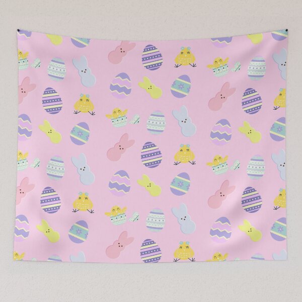 Item preview, Easter Eggs, Bunnies, and Chicks - Pink designed and sold by Littlebop.