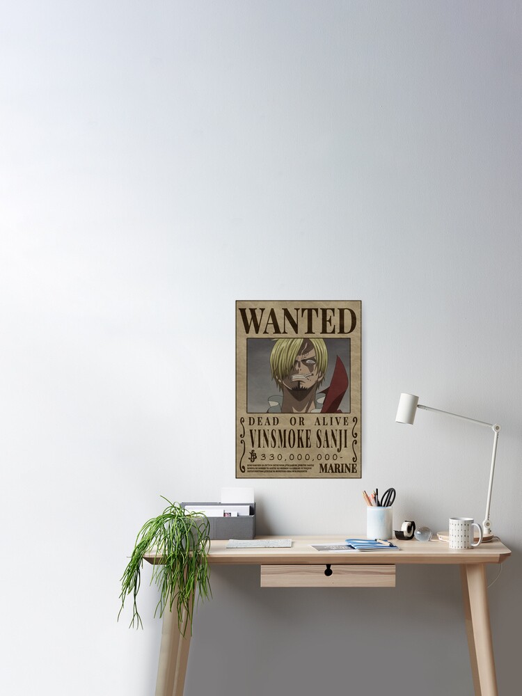 Sanji Black Leg Vinsmoke Germa 66 One Piece Wanted Bounty Poster Poster By Patrika Redbubble