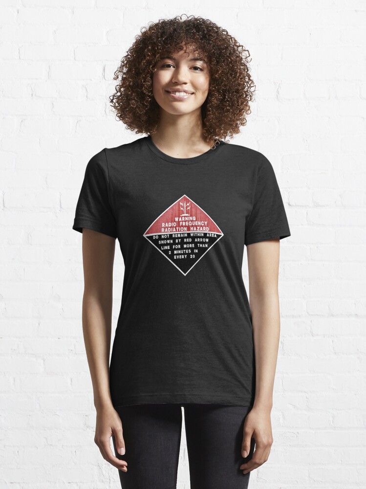 Alternate view of RF Radiation Hazard Essential T-Shirt