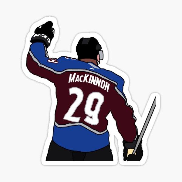 Painting Nathan MacKinnon on a Colorado Avalanche jersey for the @nhl.  #PaintedJersey #Art #Painting #HockeyArt