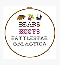 Bears Beets - Cross Stitch Photographic Print