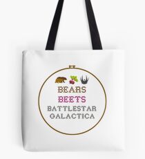 Bears Beets - Cross Stitch Tote Bag