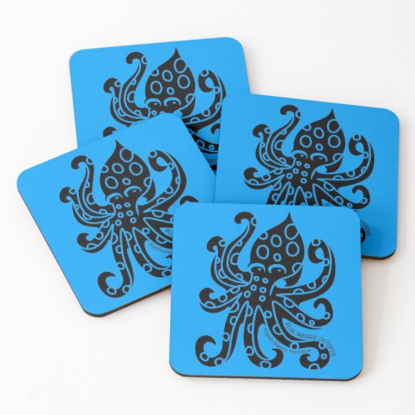 Item preview, Blue-Ringed Octopus Australian Ocean Animal Silhouette designed and sold by BOLD-Australia.