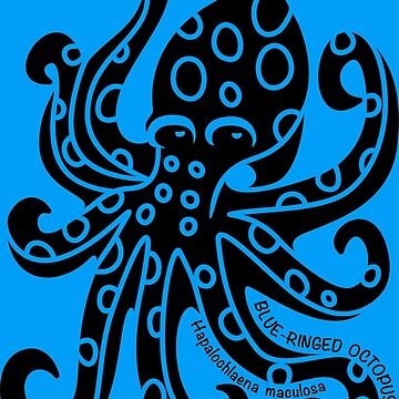 Blue-Ringed Octopus Australian Ocean Animal Silhouette Sticker for Sale by  BOLD-Australia