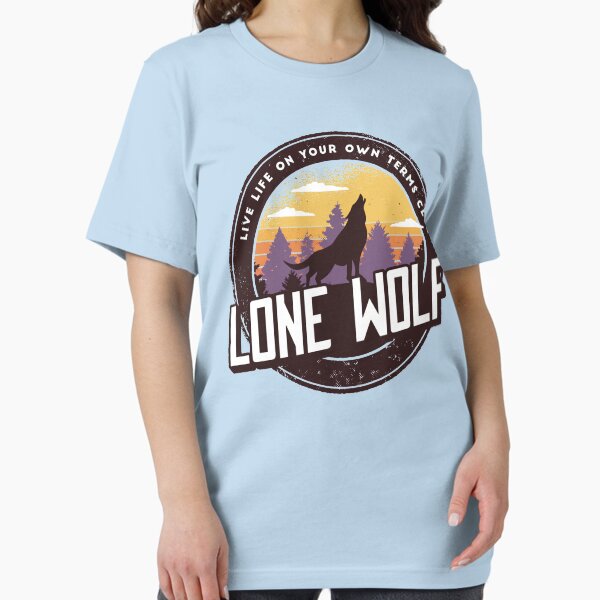 Aperçu de l'œuvre Lone Wolf Retro Sunset créée et vendue par RedQuality.
