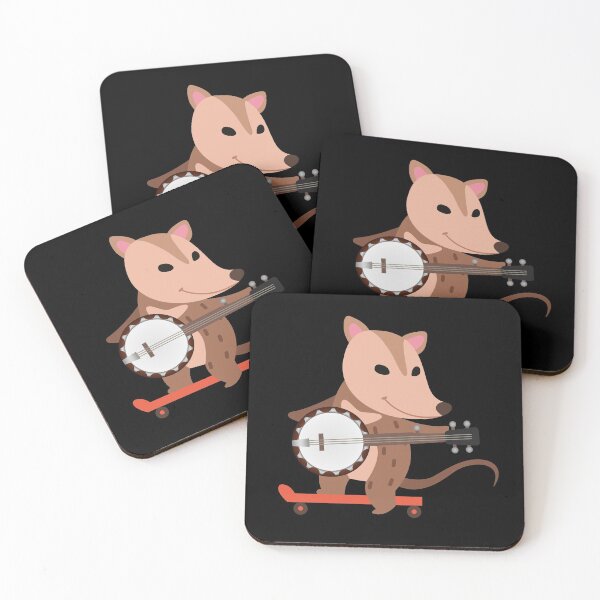 Item preview, Possum Playing Banjo on Skateboard designed and sold by Littlebop.