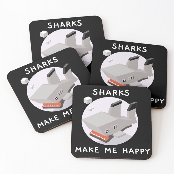 Item preview, Sharks Make Me Happy  designed and sold by YueHeng Creates ⭐⭐⭐⭐⭐.