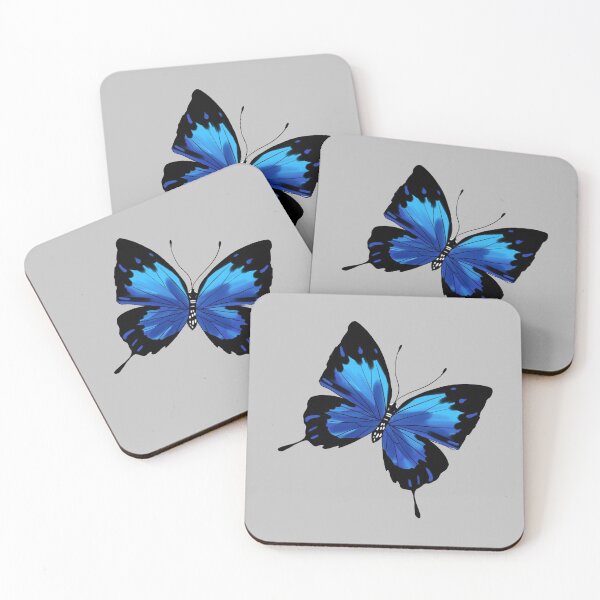 Item preview, Black and Blue Butterfly (Rhopalocera) designed and sold by liftdesign.