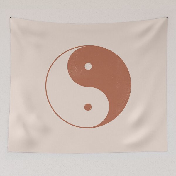 Item preview, Terracotta Yin Yang | Boho Spiritual | Zen | Grunge Texture designed and sold by Sadhana Design Studio.