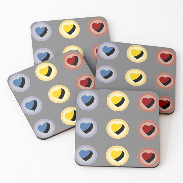 Item preview, Glowing Hearts, Primary Colors designed and sold by KAB3.