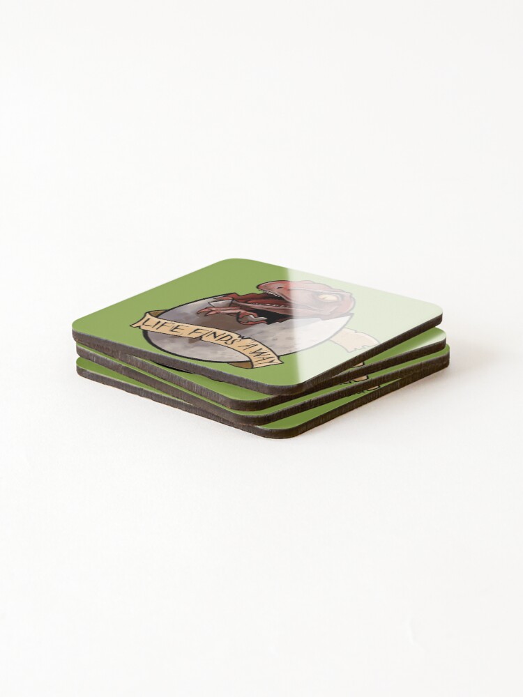 Thumbnail 4 of 5, Coasters (Set of 4), Baby Raptor designed and sold by cochambrator.