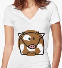 Farmyard Women's Fitted V-Neck T-Shirt