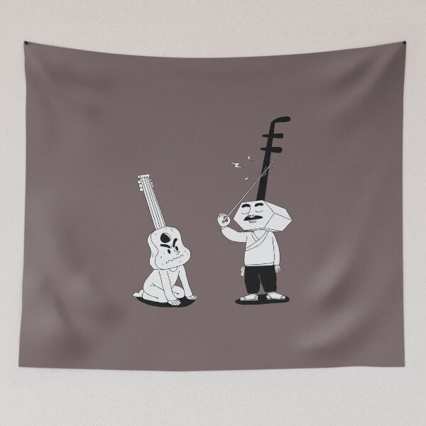 Item preview, violin and guitar fantasy cartoon designed and sold by iTrending.